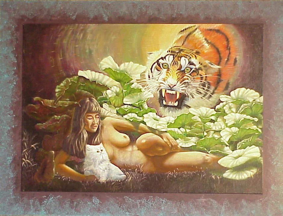 Drie katachtige (1) by Li-jia Fan